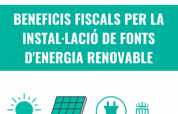 BONIFICACIONS PER LA INSTAL·LACIÓ DE FIBTS D'ENERGIA RENOVABLE